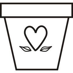 Dessin à colorier: Pot de Fleurs (Objets) #221278 - Coloriages à Imprimer Gratuits