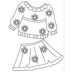 Dessin à colorier: Robe (Objets) #186190 - Coloriages à Imprimer Gratuits