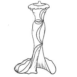 Dessin à colorier: Robe (Objets) #186215 - Coloriages à Imprimer Gratuits