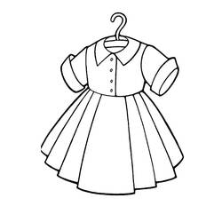 Dessin à colorier: Robe (Objets) #186226 - Coloriages à Imprimer Gratuits