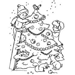 Dessin à colorier: Sapin de Noël (Objets) #167462 - Coloriages à Imprimer Gratuits