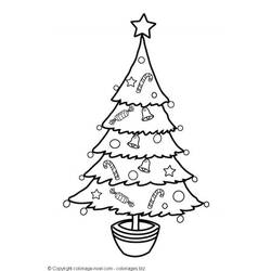 Dessin à colorier: Sapin de Noël (Objets) #167498 - Coloriages à Imprimer Gratuits