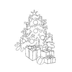 Dessin à colorier: Sapin de Noël (Objets) #167519 - Coloriages à Imprimer Gratuits
