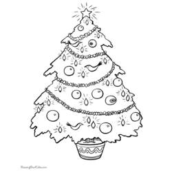 Dessin à colorier: Sapin de Noël (Objets) #167522 - Coloriages à Imprimer Gratuits