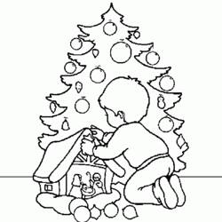 Dessin à colorier: Sapin de Noël (Objets) #167598 - Coloriages à Imprimer Gratuits