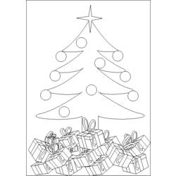 Dessin à colorier: Sapin de Noël (Objets) #167614 - Coloriages à Imprimer Gratuits