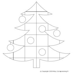 Dessin à colorier: Sapin de Noël (Objets) #167673 - Coloriages à Imprimer Gratuits