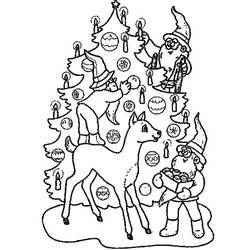 Dessin à colorier: Sapin de Noël (Objets) #167677 - Coloriages à Imprimer Gratuits