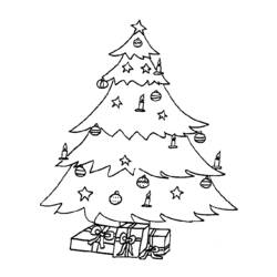 Dessin à colorier: Sapin de Noël (Objets) #167678 - Coloriages à Imprimer Gratuits