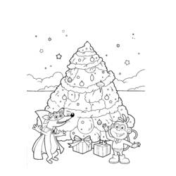 Dessin à colorier: Sapin de Noël (Objets) #167681 - Coloriages à Imprimer Gratuits