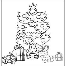 Dessin à colorier: Sapin de Noël (Objets) #167683 - Coloriages à Imprimer Gratuits