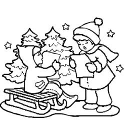 Dessin à colorier: Sapin de Noël (Objets) #167703 - Coloriages à Imprimer Gratuits