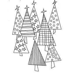 Dessin à colorier: Sapin de Noël (Objets) #167764 - Coloriages à Imprimer Gratuits