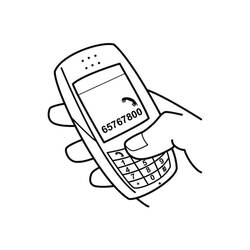Dessin à colorier: Téléphone (Objets) #192590 - Coloriages à Imprimer Gratuits
