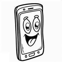 Dessin à colorier: Téléphone (Objets) #192597 - Coloriages à Imprimer Gratuits