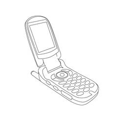Dessin à colorier: Téléphone (Objets) #192604 - Coloriages à Imprimer Gratuits