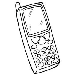 Dessin à colorier: Téléphone (Objets) #192615 - Coloriages à Imprimer Gratuits