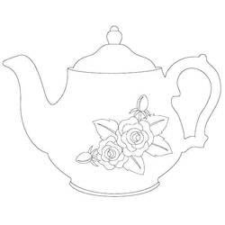 Dessin à colorier: Théière (Objets) #185610 - Coloriages à Imprimer Gratuits