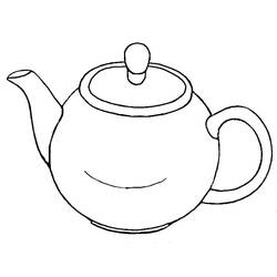 Dessin à colorier: Théière (Objets) #185624 - Coloriages à Imprimer Gratuits