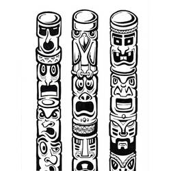 Coloriage Totem (Objets) #203116 à imprimer et colorier