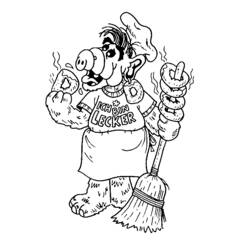 Dessin à colorier: Alf (Personnages de dessins animés) #33669 - Coloriages à Imprimer Gratuits