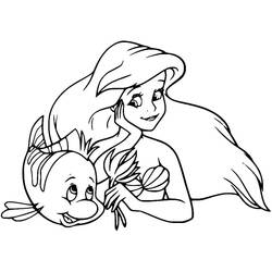 Dessin à colorier: Ariel (Personnages de dessins animés) #178411 - Coloriages à Imprimer Gratuits