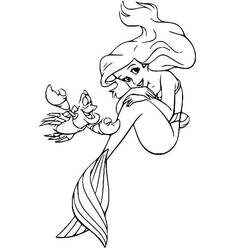 Dessin à colorier: Ariel (Personnages de dessins animés) #178416 - Coloriages à Imprimer Gratuits