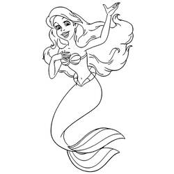 Dessin à colorier: Ariel (Personnages de dessins animés) #178417 - Coloriages à Imprimer Gratuits