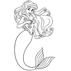 Dessin à colorier: Ariel (Personnages de dessins animés) #178418 - Coloriages à Imprimer Gratuits