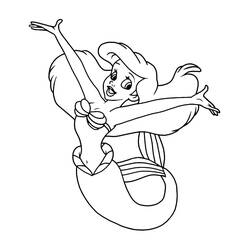 Dessin à colorier: Ariel (Personnages de dessins animés) #178422 - Coloriages à Imprimer Gratuits