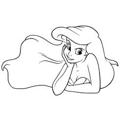 Dessin à colorier: Ariel (Personnages de dessins animés) #178425 - Coloriages à Imprimer Gratuits