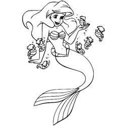 Dessin à colorier: Ariel (Personnages de dessins animés) #178426 - Coloriages à Imprimer Gratuits