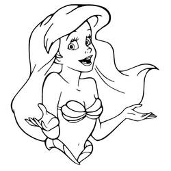 Dessin à colorier: Ariel (Personnages de dessins animés) #178427 - Coloriages à Imprimer Gratuits