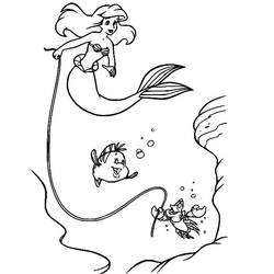 Dessin à colorier: Ariel (Personnages de dessins animés) #178428 - Coloriages à Imprimer Gratuits