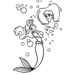 Dessin à colorier: Ariel (Personnages de dessins animés) #178431 - Coloriages à Imprimer Gratuits