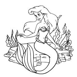 Dessin à colorier: Ariel (Personnages de dessins animés) #178432 - Coloriages à Imprimer Gratuits