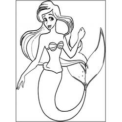 Dessin à colorier: Ariel (Personnages de dessins animés) #178439 - Coloriages à Imprimer Gratuits
