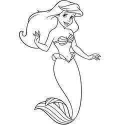 Dessin à colorier: Ariel (Personnages de dessins animés) #178443 - Coloriages à Imprimer Gratuits