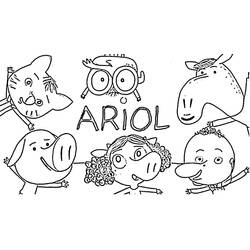 Dessin à colorier: Ariol (Personnages de dessins animés) #183541 - Coloriages à Imprimer Gratuits