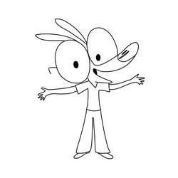 Dessin à colorier: Ariol (Personnages de dessins animés) #183543 - Coloriages à Imprimer Gratuits