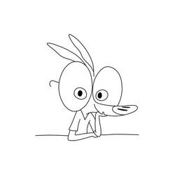 Dessin à colorier: Ariol (Personnages de dessins animés) #183545 - Coloriages à Imprimer Gratuits