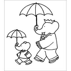 Coloriage Babar (Personnages de dessins animés) #199709 à imprimer et colorier