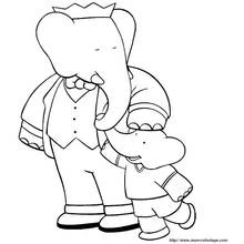 Dessin à colorier: Babar (Personnages de dessins animés) #27853 - Coloriages à Imprimer Gratuits