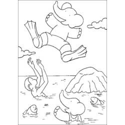 Coloriage Babar (Personnages de dessins animés) #27882 à imprimer et colorier