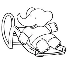 Dessin à colorier: Babar (Personnages de dessins animés) #27907 - Coloriages à Imprimer Gratuits