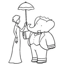 Dessin à colorier: Babar (Personnages de dessins animés) #27922 - Coloriages à Imprimer Gratuits