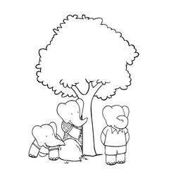 Coloriage Babar (Personnages de dessins animés) #27976 à imprimer et colorier