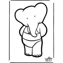 Dessin à colorier: Babar (Personnages de dessins animés) #27981 - Coloriages à Imprimer Gratuits