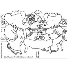 Dessin à colorier: Babar (Personnages de dessins animés) #27982 - Coloriages à Imprimer Gratuits