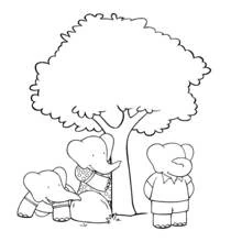 Dessin à colorier: Babar (Personnages de dessins animés) #27998 - Coloriages à Imprimer Gratuits